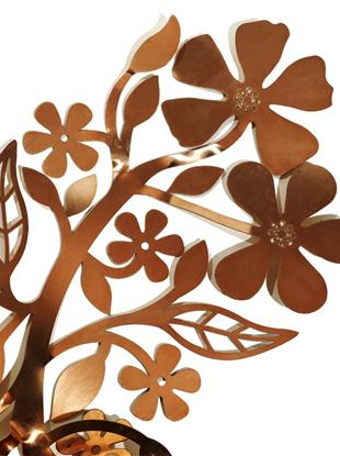 copper art floral design